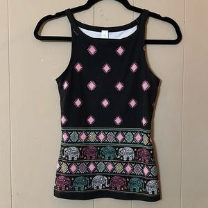 Elephant tank top small NWOT